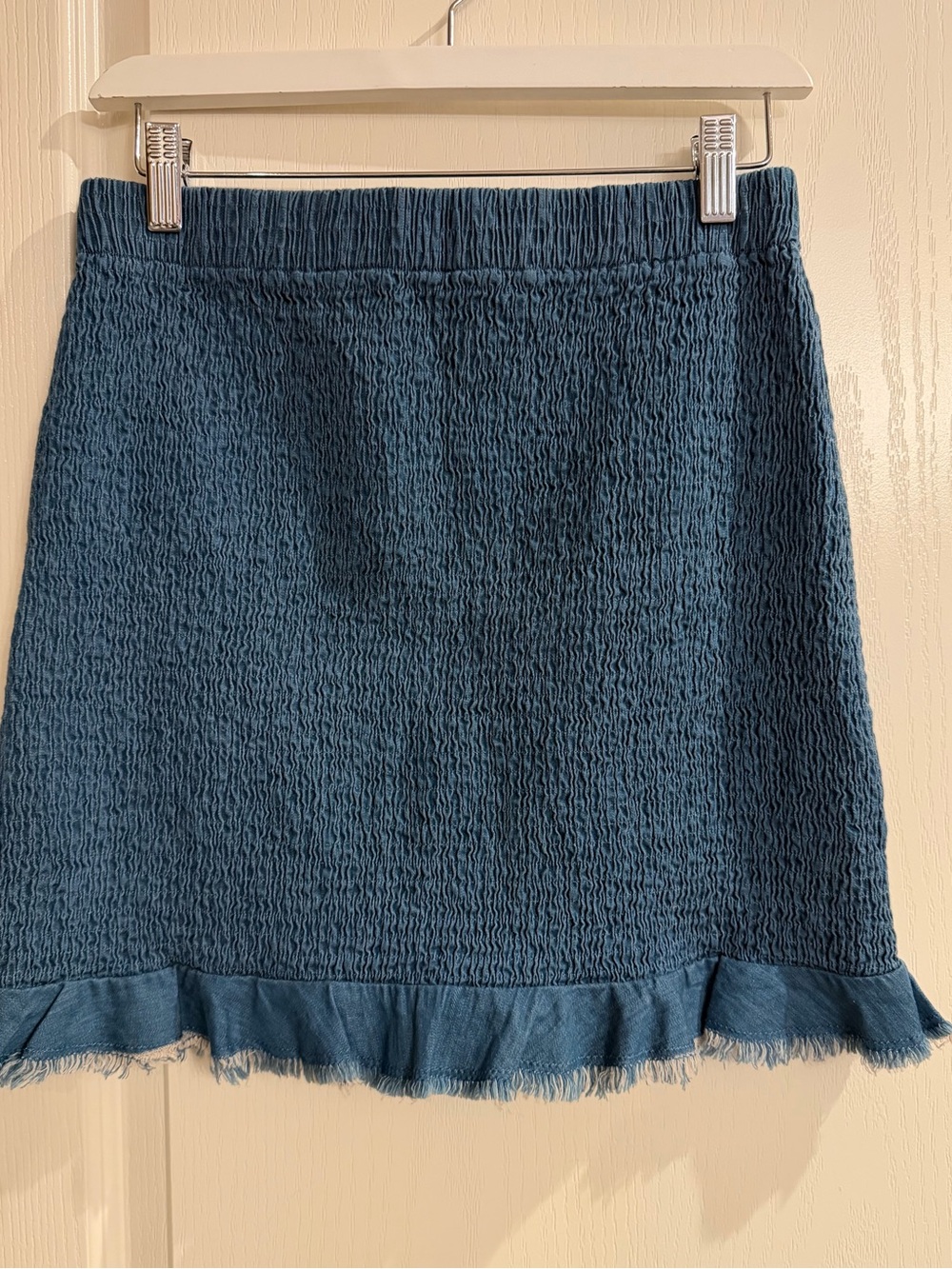 & Other Stories, Chambray Skirt with Frayed Ruffle Hem, NWT